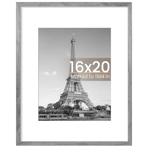 upsimples 16x20 Picture Frame, Wall Decor Poster Frames, Gray 1 Pack