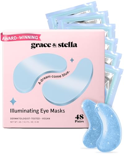 grace & stella Award Winning Under Eye Mask Reduce Dark Circles, Puffy Eyes, Undereye Bags, Wrinkles, Gel Under Eye Patches, 