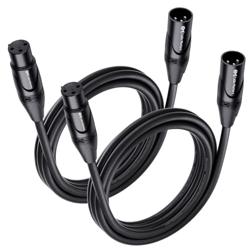 Cable Matters 2-Pack Premium XLR to XLR Cable, Microphone Cable, M-F, 6ft