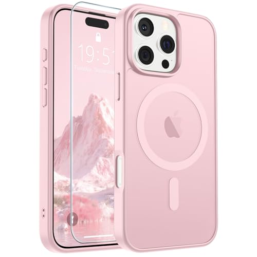 SUPFINE Magnetic for iPhone 16 Pro Max Case Light Pink
