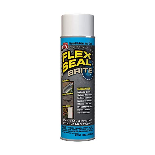 Flex Seal Spray Rubber Sealant Coating, Waterproof, Brite, 14 oz, 1-Pack