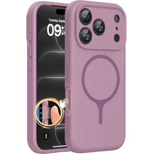 Miracase Silicone & Magnetic for iPhone 18 Pro Max Case, Blackcurrant