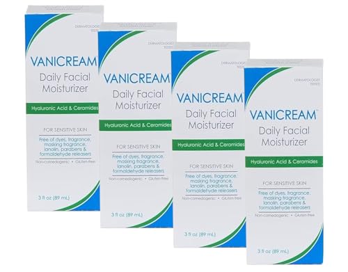 Vanicream Daily Facial Moisturizer With Ceramides and Hyaluronic Acid - Formulated Without Common Irritants for Those with Se