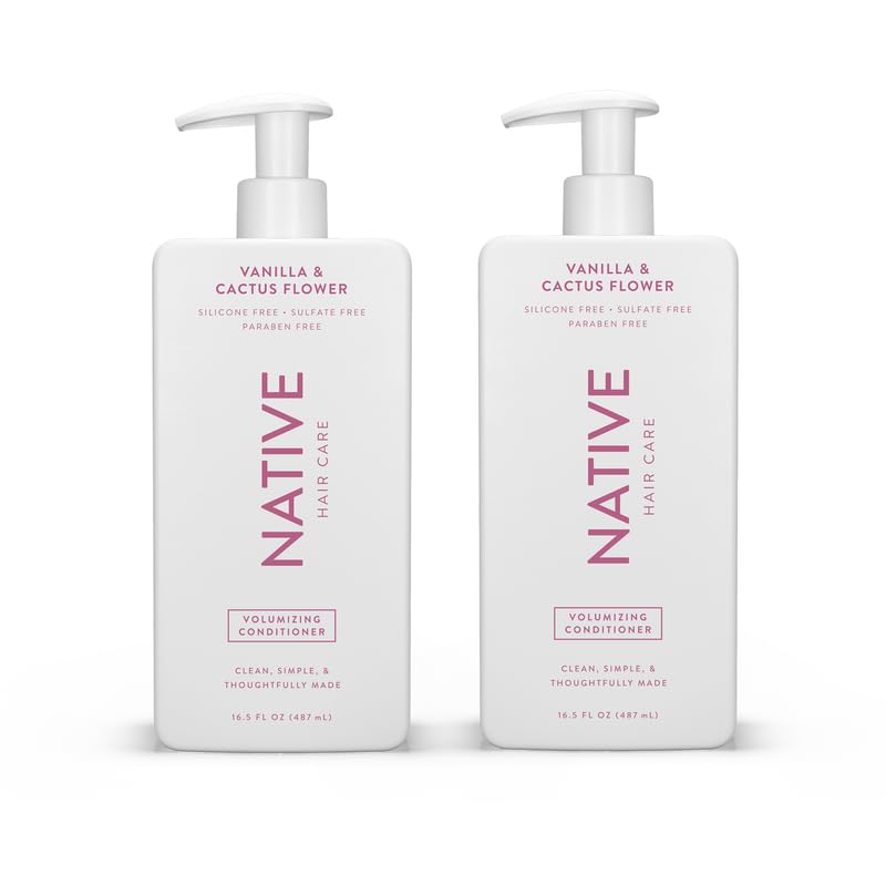 Native Vanilla & Cactus Flower Volumizing Conditioner contains Naturally Derived Ingredients| All Hair Types - Color & Treate