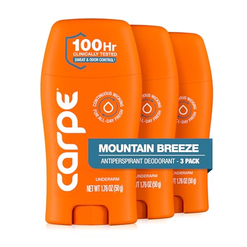 Carpe 100-Hour Antiperspirant Deodorant Mountain Breeze - 3 Pack