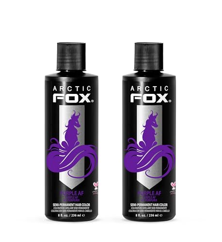 ARCTIC FOX Semi-Permanent Hair Dye - Vegan, Purple AF - 2 x 8 oz