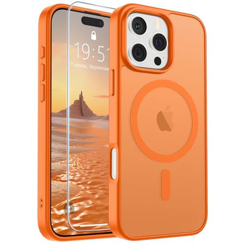 SUPFINE Magnetic for iPhone 16 Pro Max Case Starry Orange