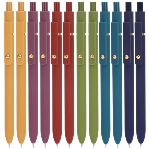 Ddaowanx Gel Pens Set,24 Pcs 0.5mm Retractable Quick Dry Black Ink Pen Bulk