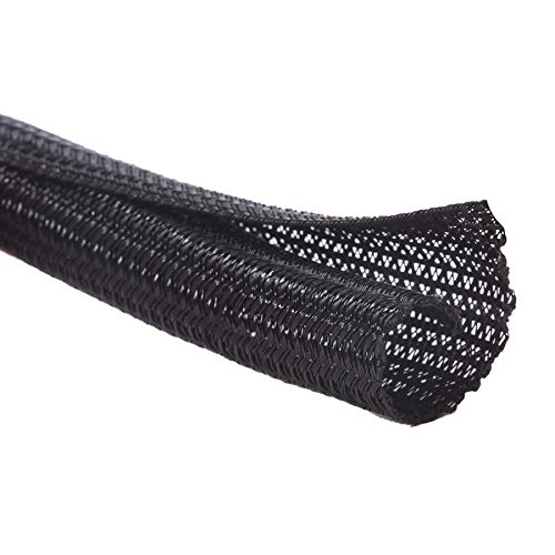 Alex Tech 20ft - 1.5 inch Cord Protector Wire Loom Tubing Cable Sleeve Split Sleeving for USB Cable Power Cord Audio Video Ca