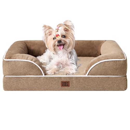 EHEYCIGA Orthopedic Small Dog Bed, Waterproof Memory Foam Washable Pet Beds