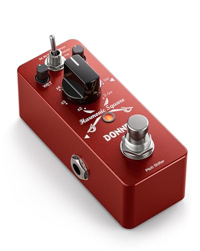 Donner Octave Guitar Pedal, Harmonic Square Digital Octave Mini Pedal Pitch Shifter 7 Shift Types 3 Tone Modes Sharp Detune F