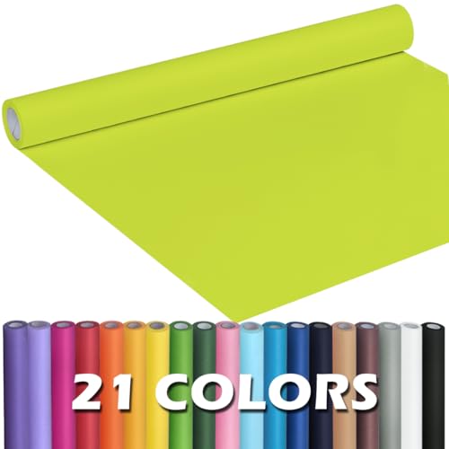 PerkHomy Neon Green Kraft Paper Roll 17.5" x 960" (80') for Gift Wrapping Bouquet Flower Art Painting Craft Writing Packaging