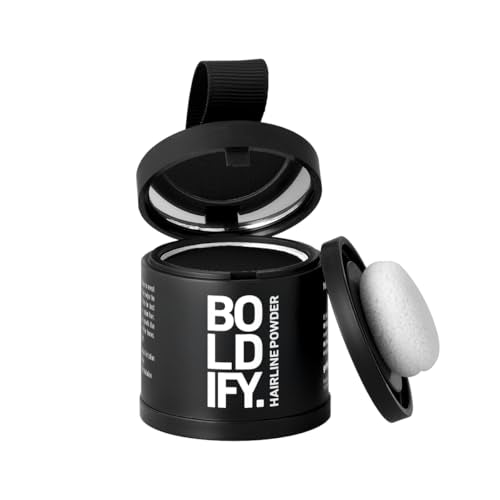 Boldify Hairline Powder, Root Touch Up Hair Color Black 10g