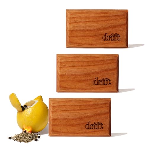 Drift Car Air Freshener - The Original Wood Air Freshener - Car Odor Eliminator - Long Lasting Scent - Metal Clip - Essential
