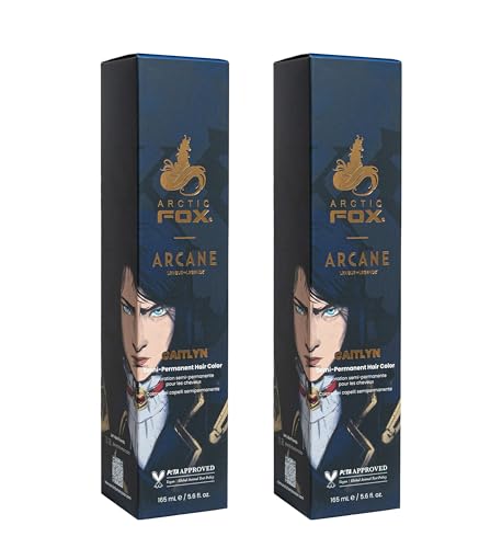Arctic Fox Semi Permanent Hair Dye Caitlyn - Navy Blue, Vegan - 2 x 5.6 oz