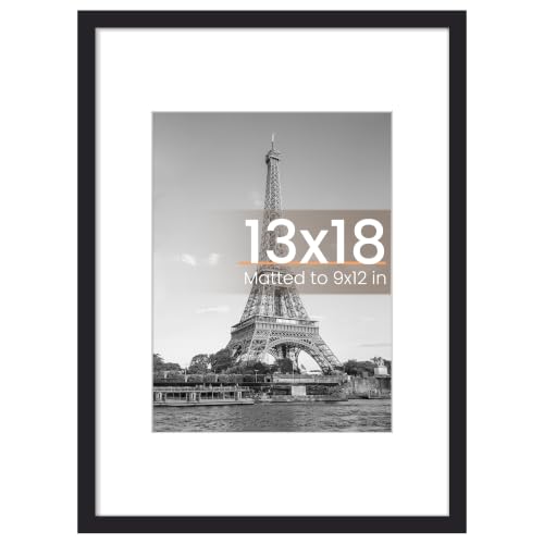 upsimples 13x18 Picture Frame, Wall Decor Poster Frames, Black 1 Pack