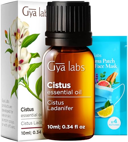 Cistus Essential Oil for Skin, Hair & Diffuser - 0.34 Fl Oz