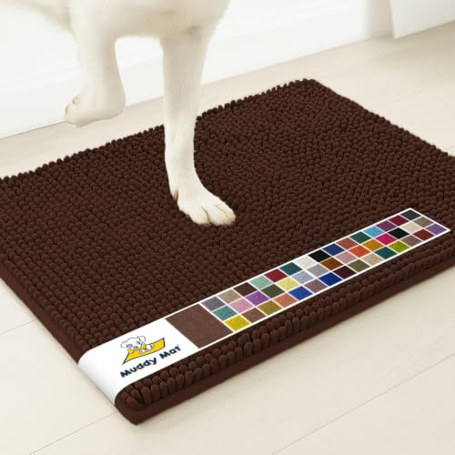 Muddy Mat® | Super Water Absorbent Door Mat Indoor, Microfiber Quick Dry Chenille Entryway Rug, Slip Resistant Front Door Mat