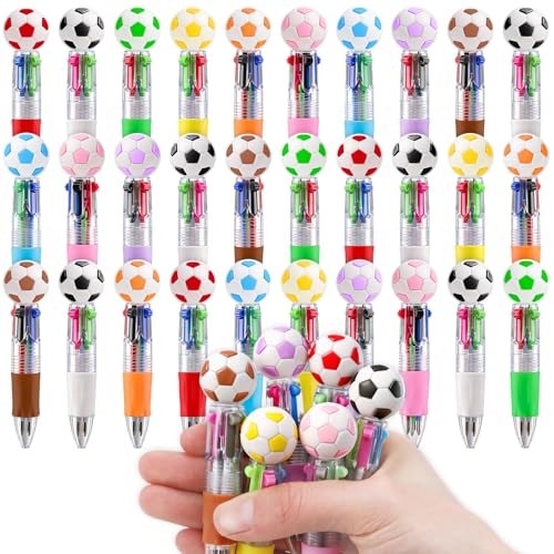 CZWZ 30Pcs Mini Multicolor Pens in One 4-in-1 Cute Pens Bulk, Ballpoint Pen for Birthdays and Parties, Fun Gifts Assorted Ink