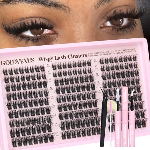 Goddvenus Wispy Manga Lash Clusters Kit Natural Eyelash Clusters Kit Fairy Cluster Eyelash Extensions Anime Individual Lashes