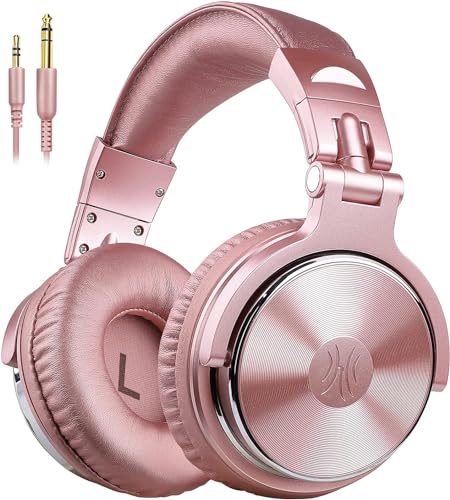 OneOdio Wired DJ Hi-Res Over-Ear Headphones for PC, Keyboard Guitar - Pink