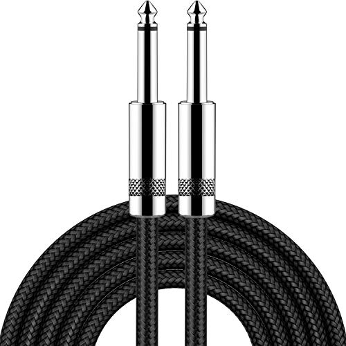 New Bee Guitar Cable 25ft Electric Instrument Cable Bass AMP Cord 1/4 Straight to Straight for Electric Guitar, Bass Guitar, 