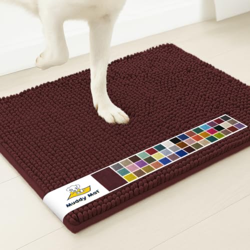 Muddy Mat® | Super Water Absorbent Door Mat Indoor, Microfiber Quick Dry Chenille Entryway Rug, Slip Resistant Front Door Mat