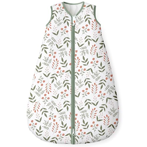 Yoofoss Baby Sleep Sack 6-12 Month 1.5TOG 100% Organic Cotton 2-Way Zipper