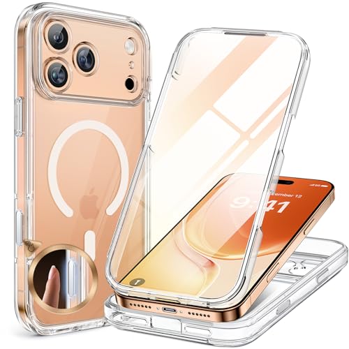Miracase for iPhone 17 Pro Max Case 6.9" Full-Body Phone Case with Built-in Glass Screen Protector& Full Camera Protector,[Ma