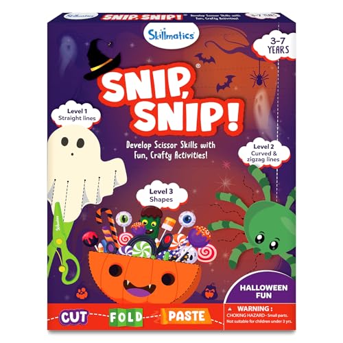 Skillmatics Snip Snip Halloween Craft, Scissor Skills, Felt Kits for Kids