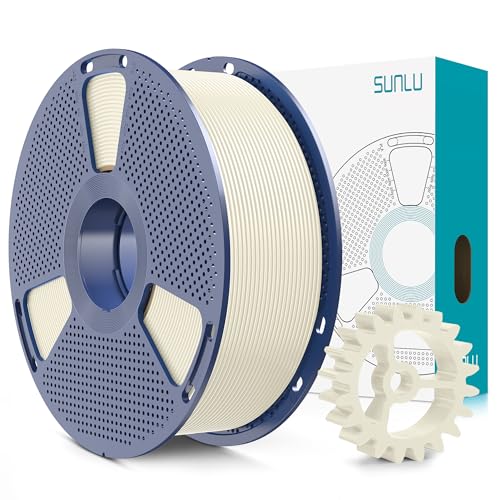 SUNLU PLA+2.0 3D Printer Filament, Bone White, 1KG