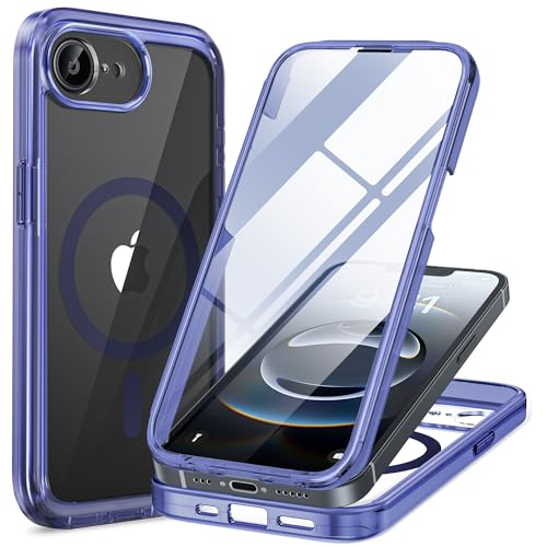 miracase for iPhone 17e Case & iPhone 16e Case, Full-Body Phone with Built-in Glass Screen Protector, [Magnetic with MagSafe]