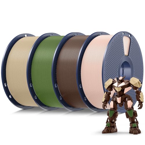 SUNLU PLA 3D Printer Filament, Multicolor, 4-Pack, 4KG Total