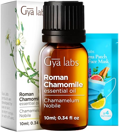 Roman Chamomile Essential Oil for Skin, Hair & Diffuser - 0.34 Fl Oz