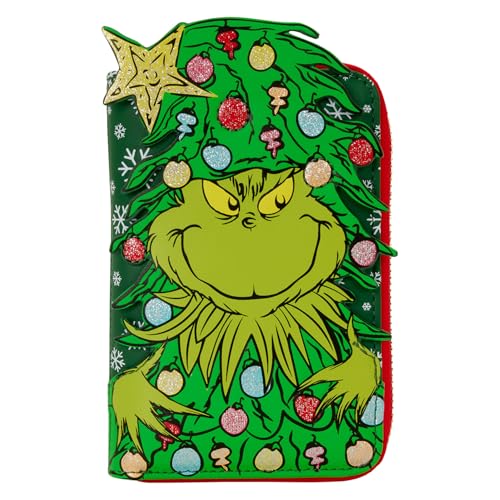 Loungefly Dr. Seuss Grinch Holiday Zip Around Wallet