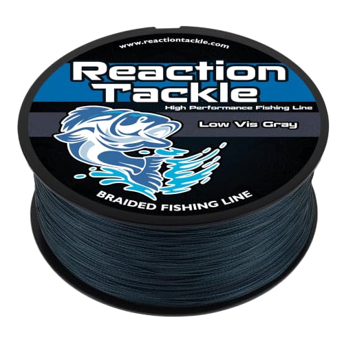 Reaction Tackle Braided Fishing Line Low Vis Gray 100Lb 1000Yd