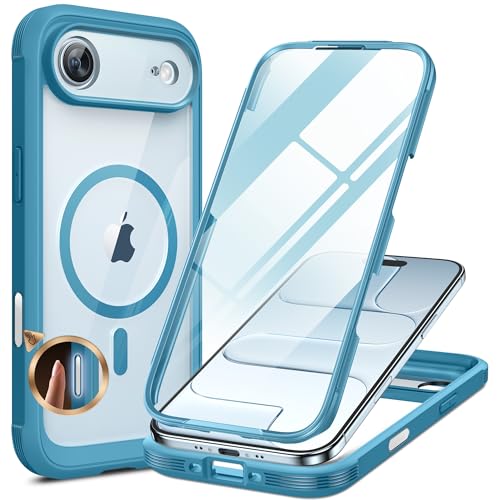 Miracase Magnetic for iPhone Air Case 6.5" [Compatible with MagSafe] Full-Body Phone Case with Built-in Glass Screen Protecto