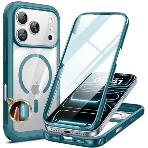Miracase for iPhone 17 Pro Max Case 6.9" Full-Body Phone Case with Built-in Glass Screen Protector& Full Camera Protector [Ma