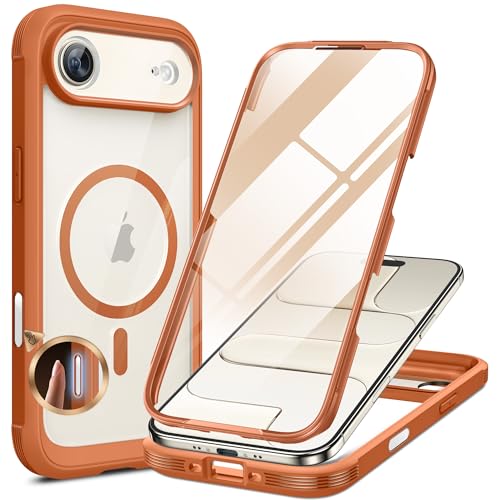 Miracase Magnetic for iPhone Air Case 6.5" [Compatible with MagSafe] Full-Body Phone Case with Built-in Glass Screen Protecto