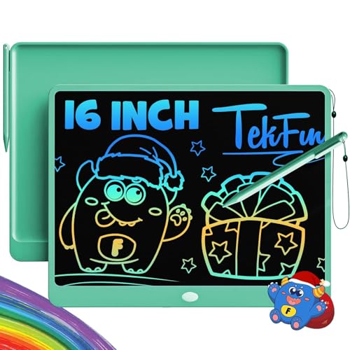 TEKFUN LCD Writing Tablet for Adults, Large Doodle Board, 16 Inch Colorful Drawing Tablet Writing Pad, Toddler Toys for 3 4 5