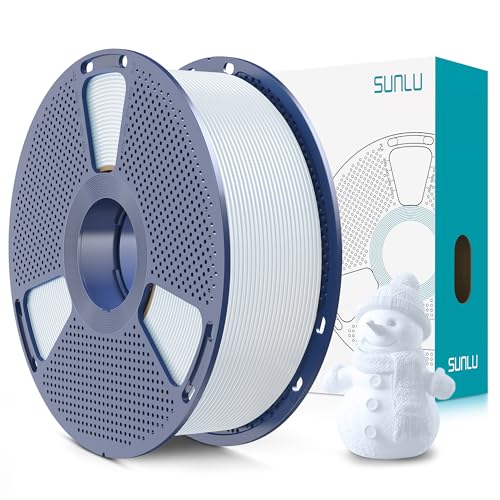 SUNLU PLA+2.0 3D Printer Filament, Ceramic White, 1KG