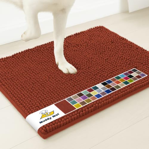 Muddy Mat® | Super Water Absorbent Door Mat Indoor, Microfiber Quick Dry Chenille Entryway Rug, Slip Resistant Front Door Mat