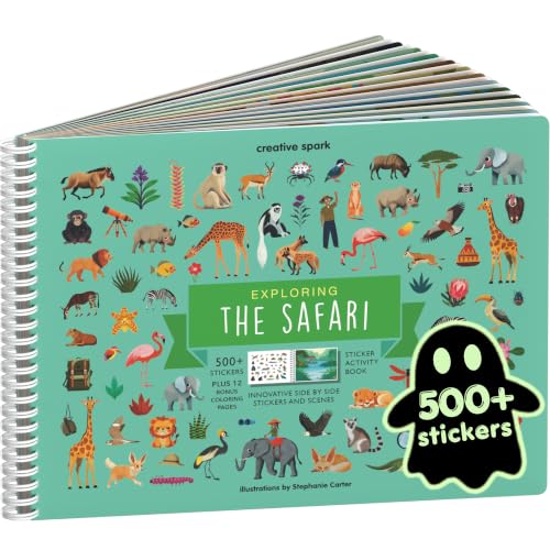 Cupkin Safari Animals Coloring & Sticker Activity Book | 500+ Stickers