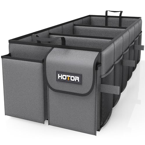 HOTOR Trunk Organizer - Foldable Car Organizer for SUVs & Sedans Storage
