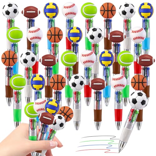 CZWZ 30Pcs Mini Multicolor Pens in One 4-in-1 Cute Pens Bulk for Kids, Ballpoint Pen for Birthdays and Children's Parties, Fu