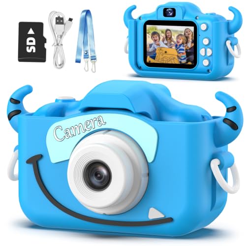 Goopow Kids Camera Toys for 3-8 Year Old Girls Boys,Children Digital Video Camcorder Camera with Cartoon Soft Cover, Best Chr