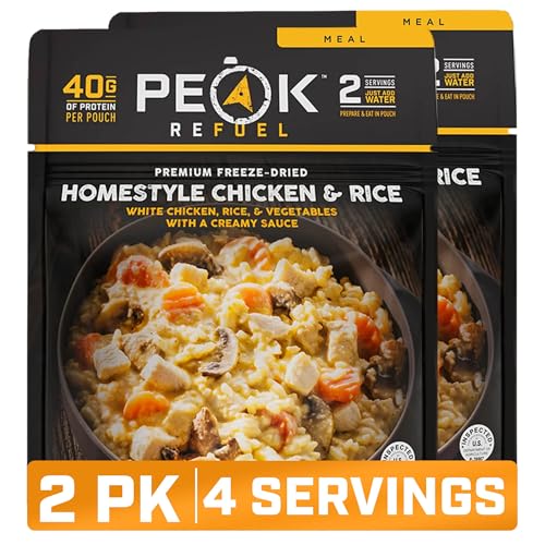 Peak Refuel Homestyle Chicken and Rice 2-Pack, 40g Protein Camping Meals