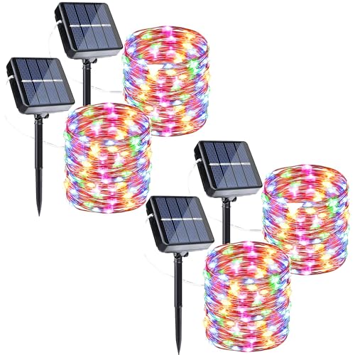 Joomer Solar Fairy Lights, 4Pack Total 104FT 320LED Lights, Multicolor