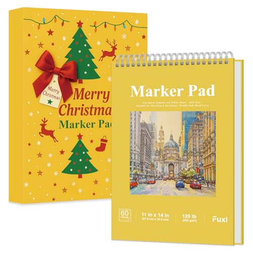 Fuxi Marker Paper Pad 11x14, Double-Sided Bleedproof Sketchbook