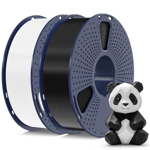 SUNLU PLA Plus 3D Printer Filament 1.75mm 2KG, Black+White